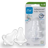 Bộ 2 núm ti Advanced Pur PUR1812 - size M, cho bình cổ thường