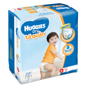 Bộ 2 tã quần Huggies Dry L68