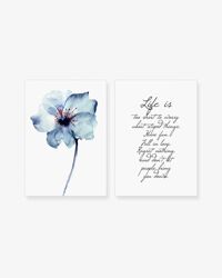 Bộ 2 tranh Flower Life Quote