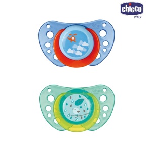 Bộ 2 ty ngậm silicon Physio Air Chim sẻ có hộp 12M+ Chicco