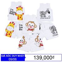 Bộ 3 bộ ba lỗ in hình MihaBaby BN05