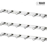 Bộ 3 cái móc treo quần áo 6 chấu gắn trên tường BAO BN326