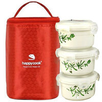 Bộ 3 hộp sứ tròn HappyCook HCC-03C