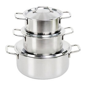 Bộ 3 nồi inox nắp inox Rainy RN06TT3