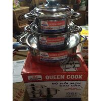 Bộ 3 nồi inox Queen Cook