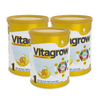 Bộ 3 sữa bột VitaDairy Vitagrow 1 - hộp 400g (dành cho trẻ từ 0-6 tháng tuổi)