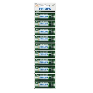 Bộ 3 vỉ pin kẽm AA Philips R6L10S