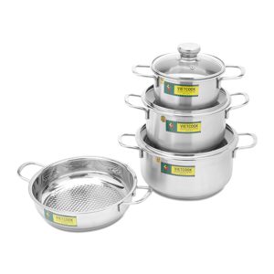 Bộ 4 nồi inox nắp kính VietCook V04NK