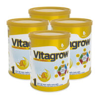 Bộ 4 sữa bột VitaDairy Vitagrow 1 - hộp 400g (dành cho trẻ từ 0-6 tháng tuổi)