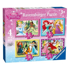 Bộ 4 xếp hình công chúa Disney 12/ 16/ 20/ 24 mảnh - Ravensburger 07397 9