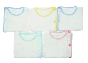 Bộ 5 Áo bác sỹ tay dài trắng bo Nanio AN009 - size 3 , 6-9 tháng