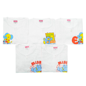 Bộ 5 Áo cài giữa tay dài trắng Nanio AD089 - size 7 , 2-3 tuổi