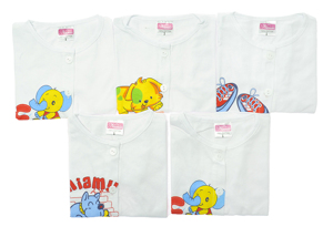 Bộ 5 Áo cài giữa tay ngắn trắng Nanio AD105 - size 7 , 2-3 tuổi