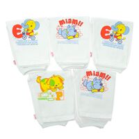 Bộ 5 Quần dài trắng in Nanio QD019 - size 3
