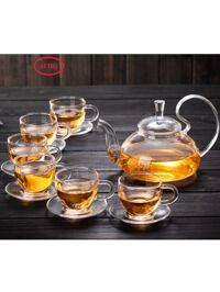 Bộ ấm chén thủy tinh Zeno SET05