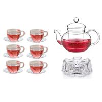 Bộ ấm chén thủy tinh Zeno SET31