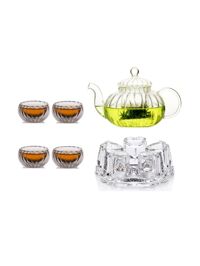 Bộ ấm chén thủy tinh Zeno SET55