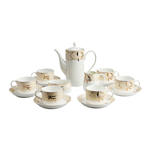 Bộ ấm và tách trà sứ xương Bone Porcelain 15622H