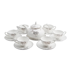 Bộ ấm và tách trà sứ xương Bone Porcelain 140253