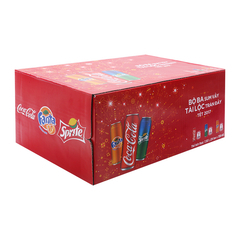 Bộ ba sum vầy Coca Fanta Sprite thùng 24 lon x 330ml