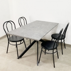 Bộ bàn ăn giả đá và 4 ghế Thonet CBBA002