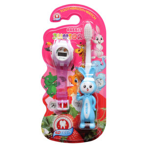 Bộ bàn chải đánh răng trẻ em EQ Tech Junior Rabbit và đồng hồ