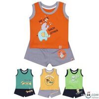 Bộ bé trai ba lỗ màu đậm dễ thương số 2 7722 - 1-2 tuổi