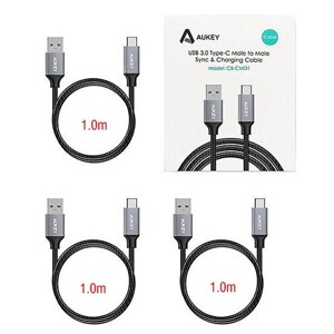 Bộ cáp sạc Type-C Aukey CB-CMD1