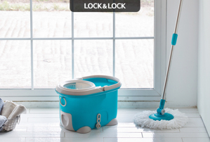 Bộ cây lau nhà xoay tay 360 Lock&Lock - MOP-Q2-1