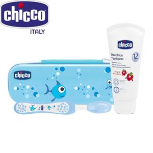 Bộ chăm sóc răng miệng 3 in 1 Chicco hình cá xanh