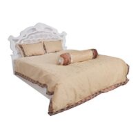 Bộ chăn drap gối satin gấm tơ tằm Hàn Quốc Julia 709BC18