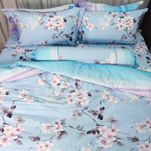 Bộ chăn ga gối 5 món cotton Hàn Julia 254BG18