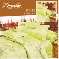 Bộ chăn ga gối Dreamland cotton lụa NK PT32