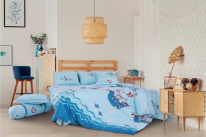 Bộ chăn ga gối Hanvico Blue Sky cotton T – DL158