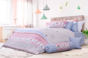 Bộ chăn ga gối Hanvico Blue Sky cotton T – DL153