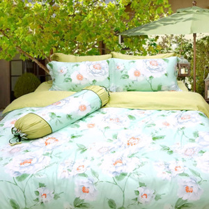 Bộ Chăn Ga Gối Lụa Tencel Tơ Tằm Hàn Quốc Không Gòn Julia 837BM18 (180 x 200)