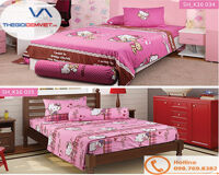 Bộ chăn ga gối Sông Hồng Hello Kitty SH_K16 034