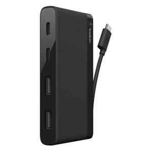 Bộ chia 4 cổng Mini Hub 2xUSB-C + 2x USB-A Belkin F4U090btBLK