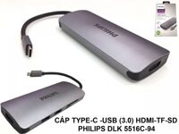Bộ chia Hub Type C 3.1 -> USB3.0*2+ HDMI +SD+C Female Adapter Philips DLK5516C/94