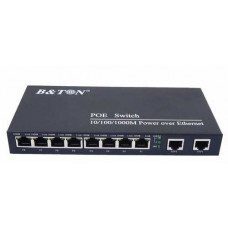 Bộ chia mạng Gigabit POE 8 x Gigabit-T(X) PoE s + 1 x Gigabit-T(X) + 1 x Gigabit-F(X) , SFP B&TON BT-6109GE-SFP