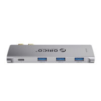 Bộ chia USB HUB 5 trong 1 type C ORICO 2CT-5H-GY