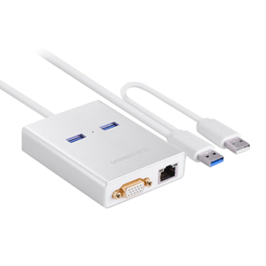 Bộ chuyển đổi USB to LAN, HDMI, 2 port USB 3.0 Ugreen 40255