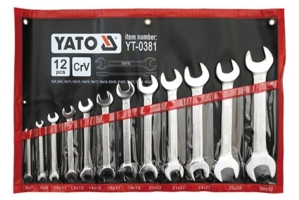 Bộ cờ lê 2 đầu miệng hệ mét 6x7 - 30x32mm Yato 12 chi tiết YT-0381