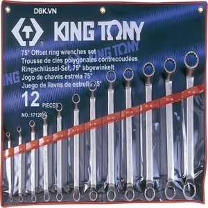 Bộ cờ lê hai đầu vòng 12 chi tiết 6x7mm Kingtony 1712MR0607