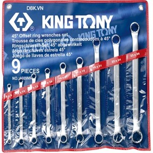 Bộ cơ lê hai đầu vòng 9 chi tiết 23x26mm  Kingtony 1609MR2326