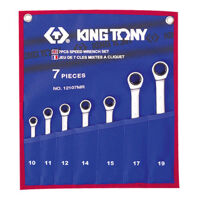 Bộ cờ lê vòng miệng 7 cái hệ mét Kingtony 12107MR - 10-19mm