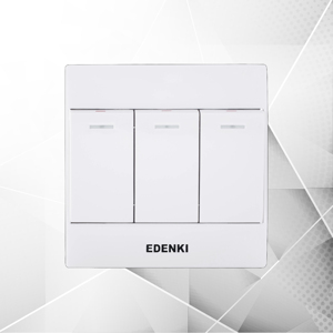 Bộ công tắc ba 1 chiều Edenki EC-103