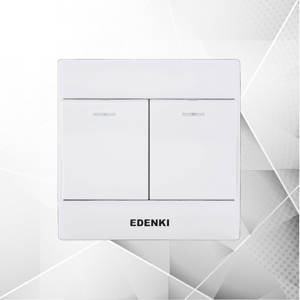 Bộ công tắc đôi 1 chiều Edenki EC-102