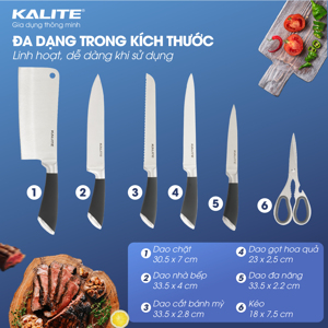 Bộ dao kéo inox Kalite KL-191