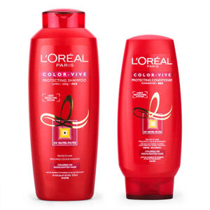 Bộ dầu gội & xả bảo vệ màu tóc L'OREAL Elvive Colour Protect Caring Shampoo 375ml + Conditioner 180ml